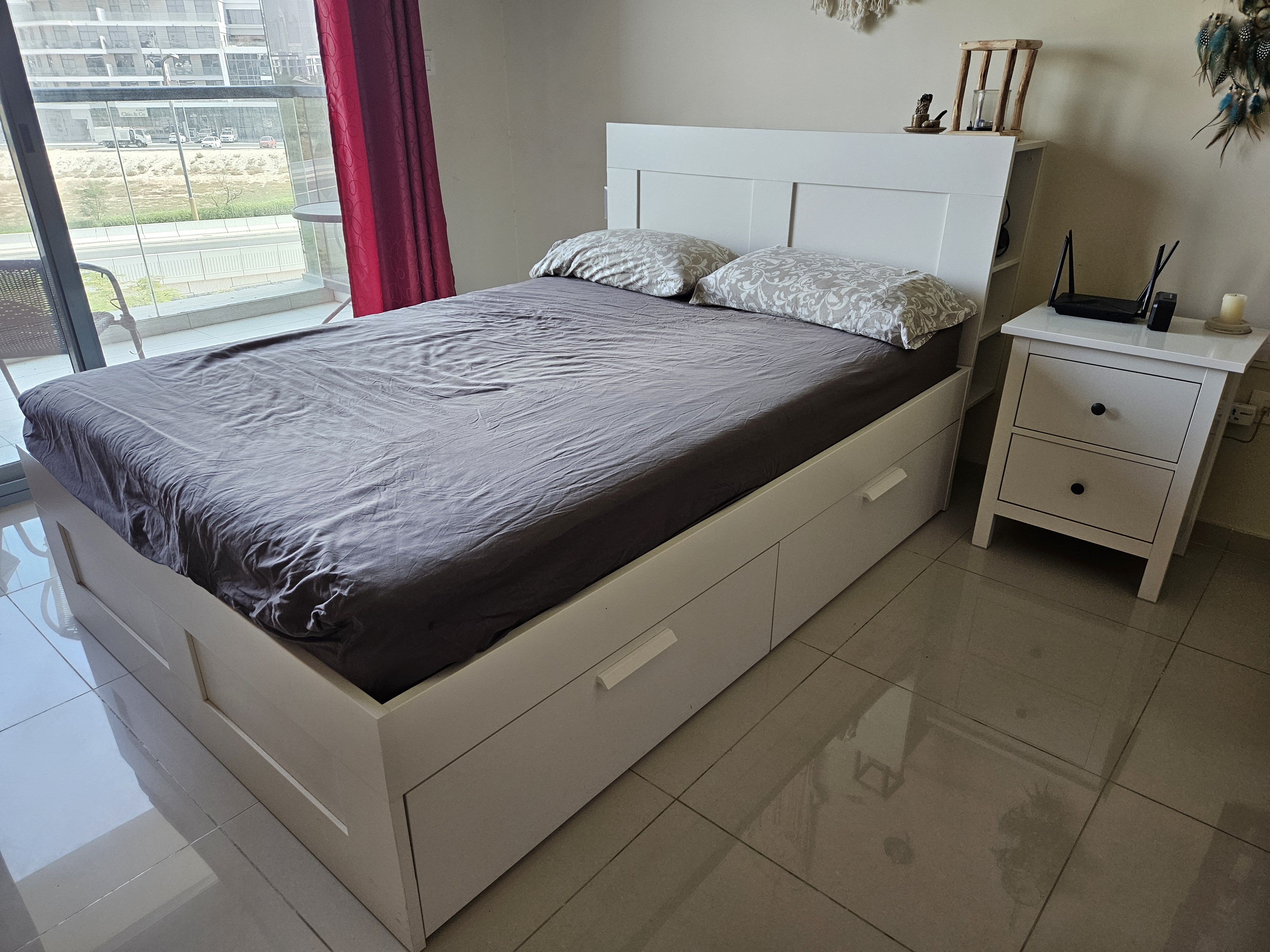 Ikea bedroom + mattress and top