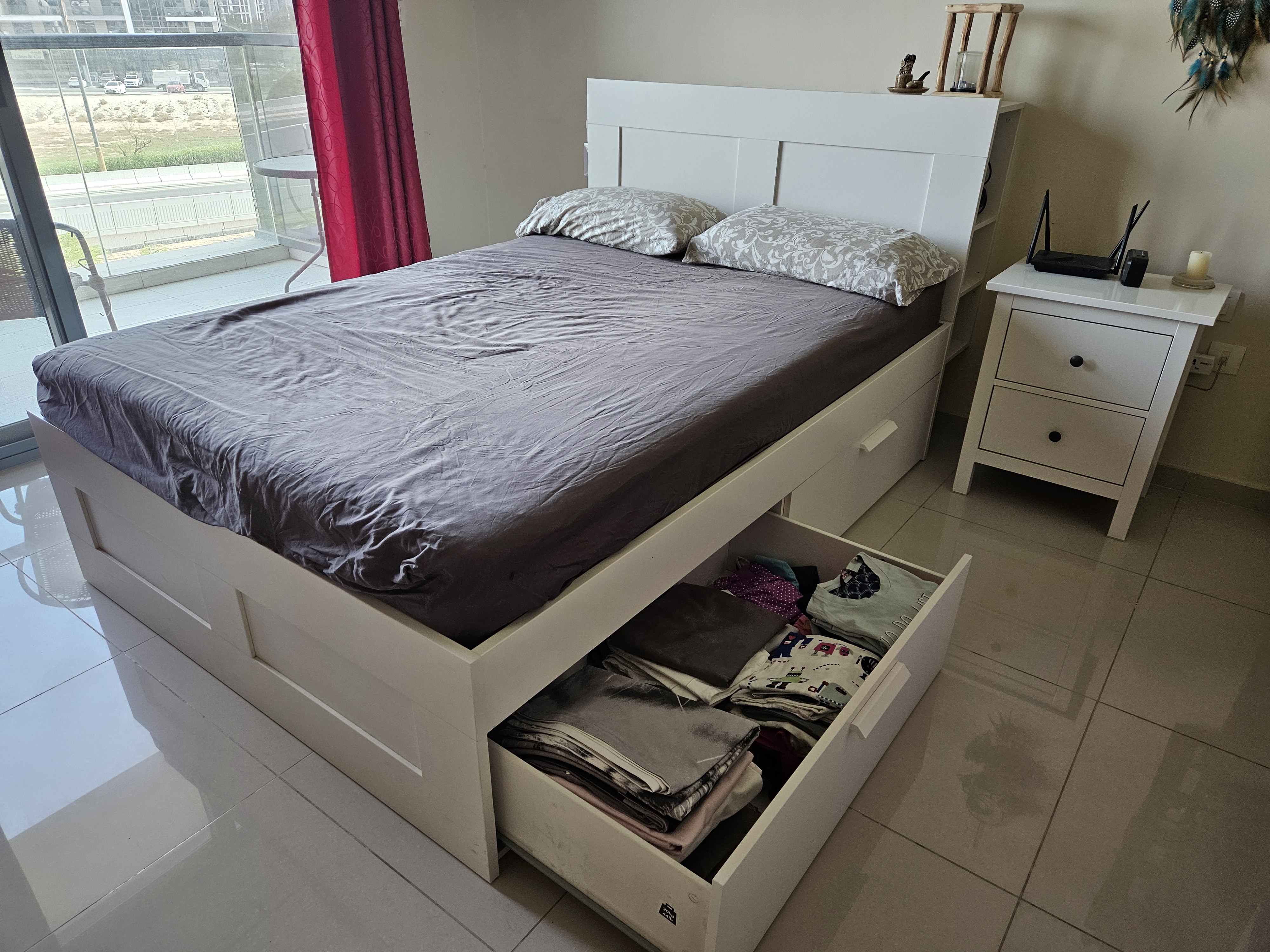 Ikea bedroom + mattress and top