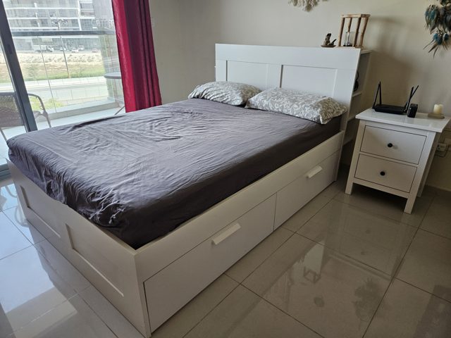 Ikea bedroom + mattress and top