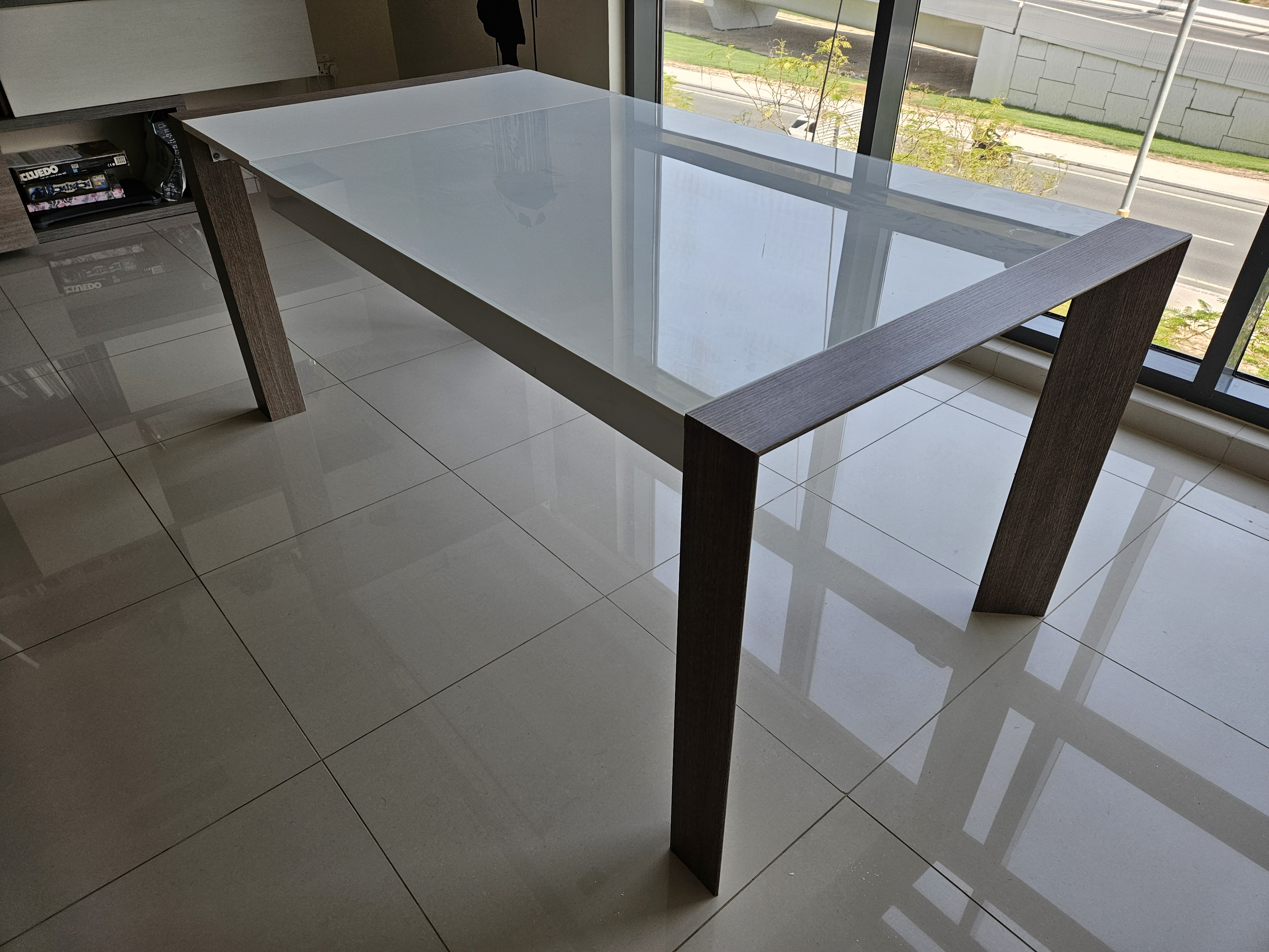 Glass table + 5 Ikea chairs